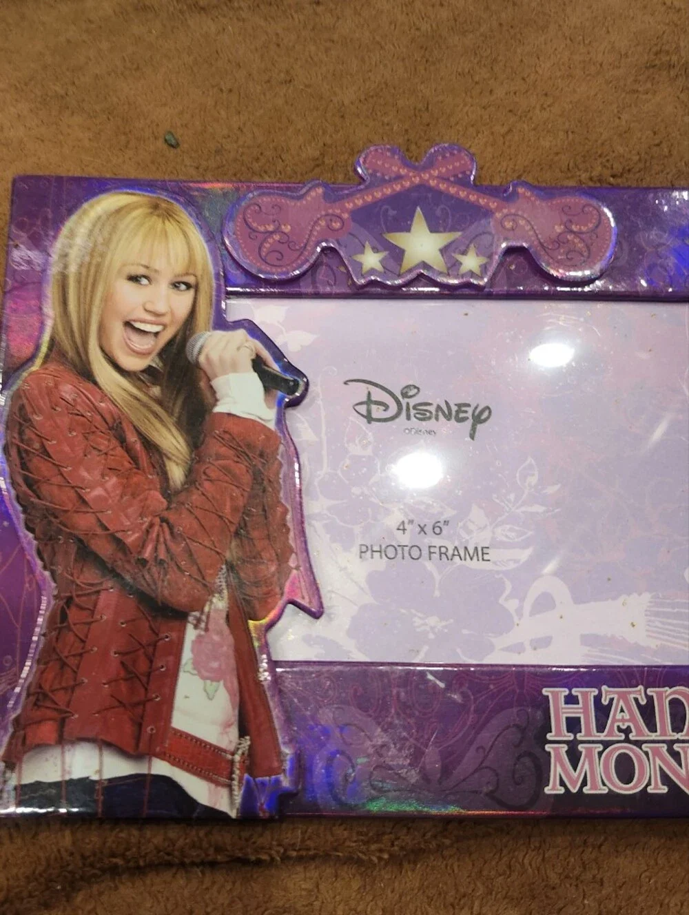 Vintage Jerry Leigh Disney Hannah Montana Purple 4 X 6 Photo Frame